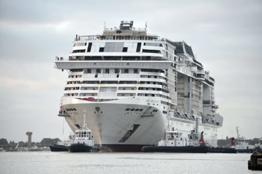 MSC Bellissima during construction - Courtesy of MSC Cruises